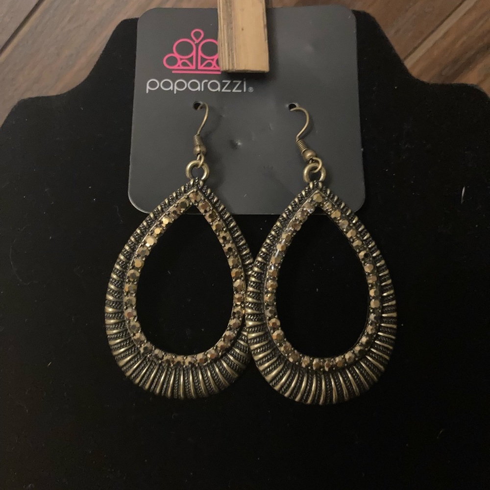 Right As REIGN Brass Earrings